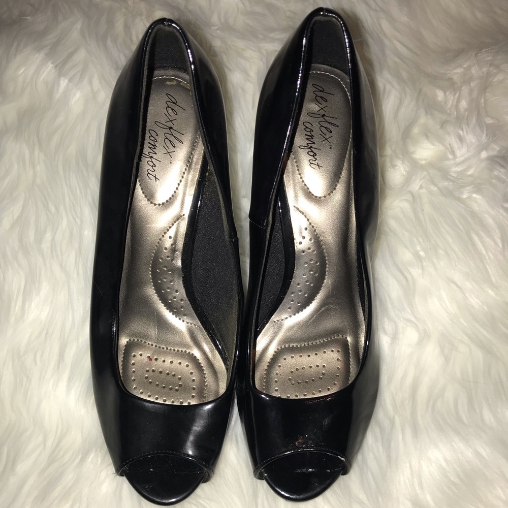 Black Peep Toe Heels